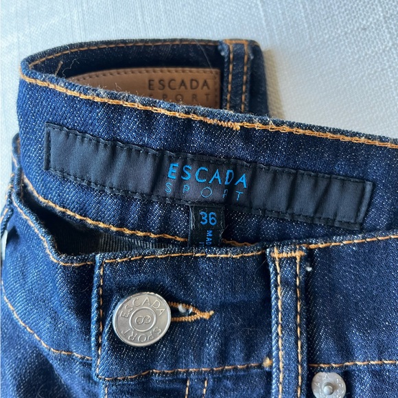 ESCADA Straight Leg Dark Wash Denim Jeans - Picture 3 of 5